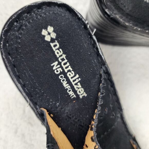 Naturalizer Rosie Leather Sandals Black Size 10.5 - Picture 3 of 10